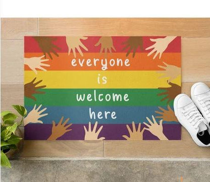 Everyone Is Welcome Here Doormat