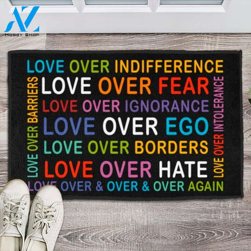 LGBTQ - Love Diversity, Equality Doormat Welcome Mat House Warming Gift Home Decor Funny Doormat Gift Idea