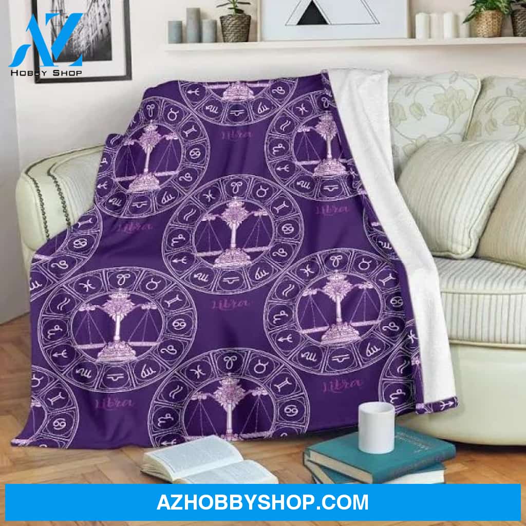 Libra Pattern Print Design 03 Premium Blanket