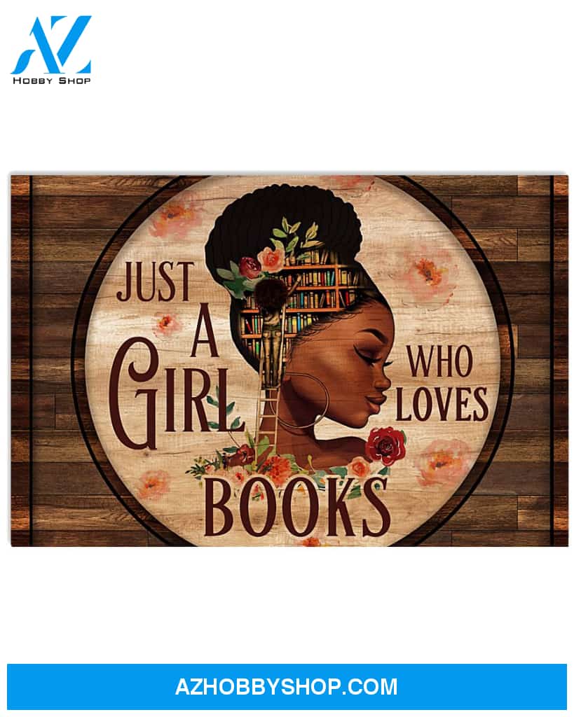 Librarian Poster Just A Girl Who Loves Books Wall Decor