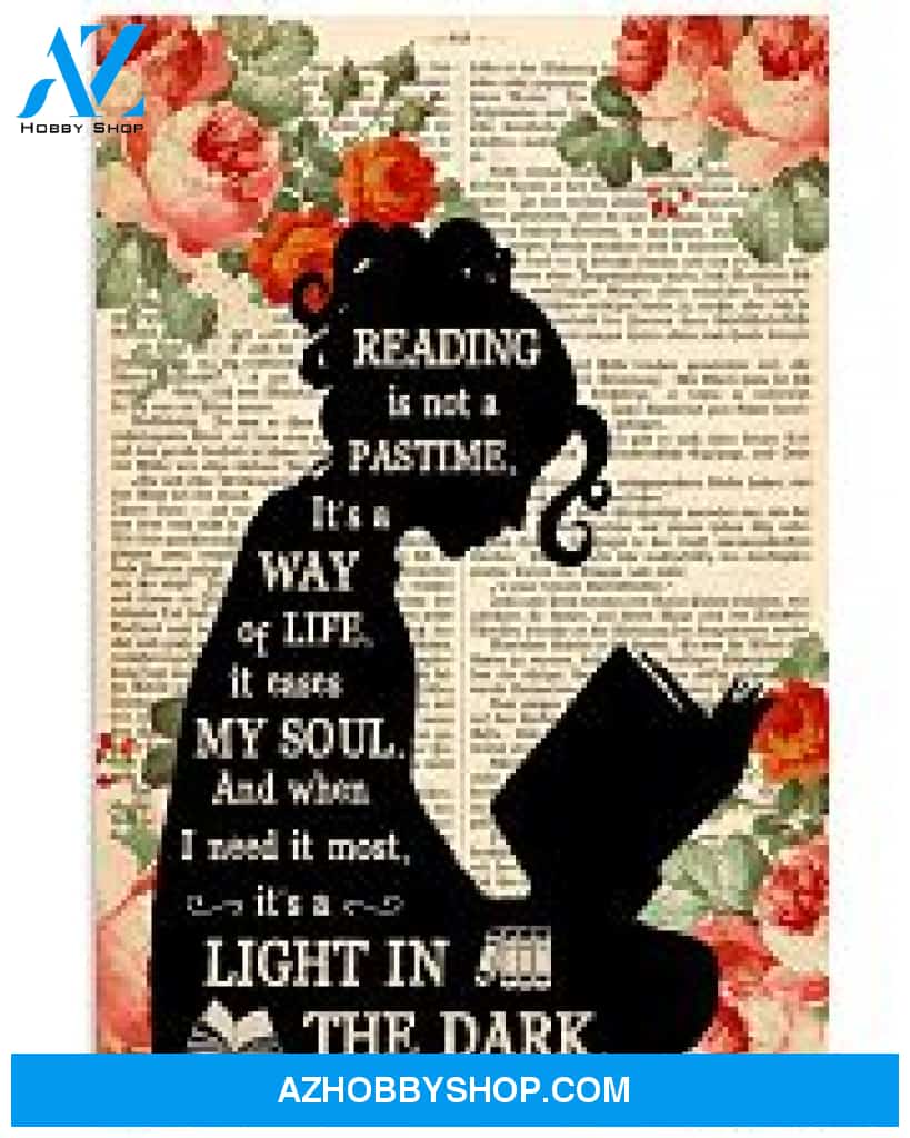 Librarian Poster Reading Light In The Dark Wall Decor