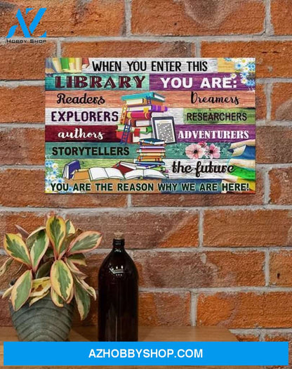 Librarian When You Enter This Library Horizontal Canvas