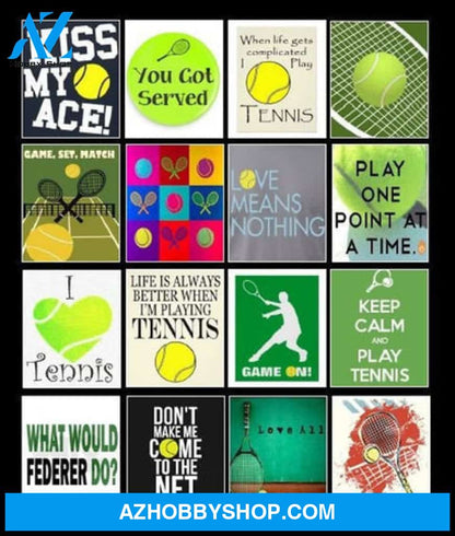Life Is Always Better When I'm Playing Tennis Fleece Blanket Gift For Tennis Lovers 
