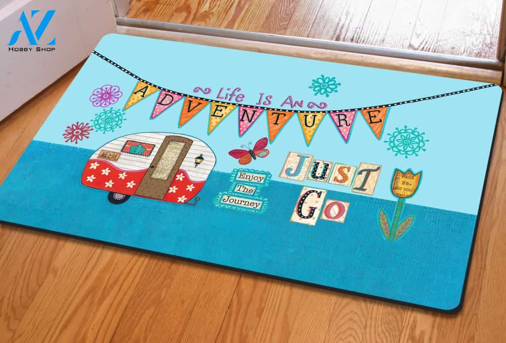 Life Is An Adventure Doormat Welcome Mat House Warming Gift Home Decor Funny Doormat Gift Idea