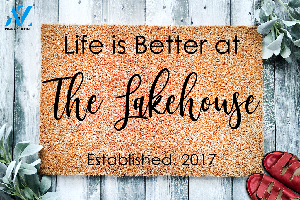 Life Is Better At Custom Doormat | Welcome Mat | House Warming Gift