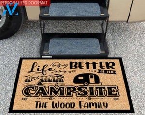 Life Is Better At The Campsite, Personalized Doormat