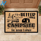 Life Is Better At The Campsite, Personalized Doormat