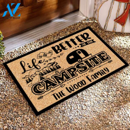 Life Is Better At The Campsite, Personalized Doormat