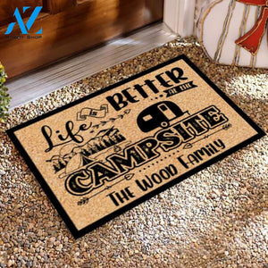 Life Is Better At The Campsite, Personalized Doormat