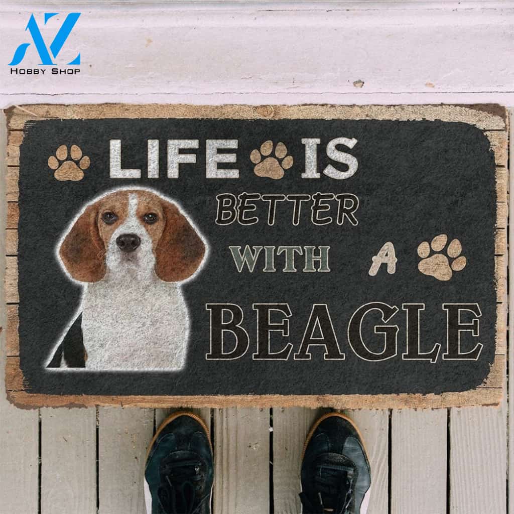 Gearhumans Gearhuman 3D Life Is Better With A Beagle Custom Doormat