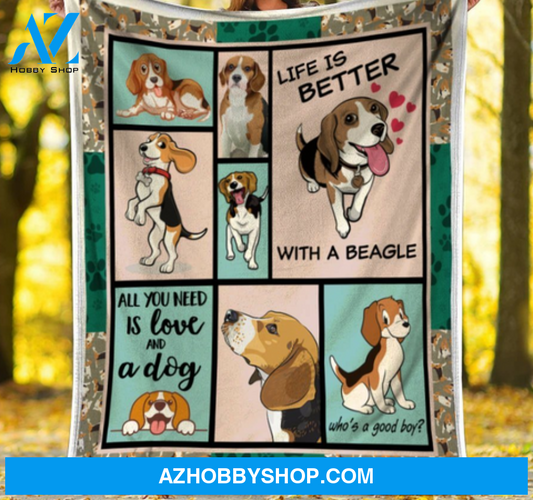 Life Is Better With A Beagle Dog Blanket Gift For Dog Lover 