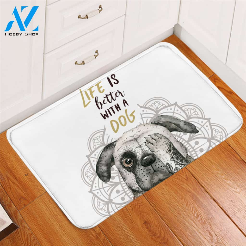 Life Is Better With A Dog Door Mat