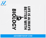 Life Is Better With Biology Fleece Blanket Home Decor Bedding Couch Sofa Soft and Comfy Cozy Gift For Students Teacher Parents Educational Gift for Biology Lover