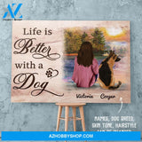 Life Is Better With Dog - Personalized Custom Canvas