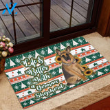 Life Is Better With German Shepherd Christmas Doormat, Dog Doormat PTU
