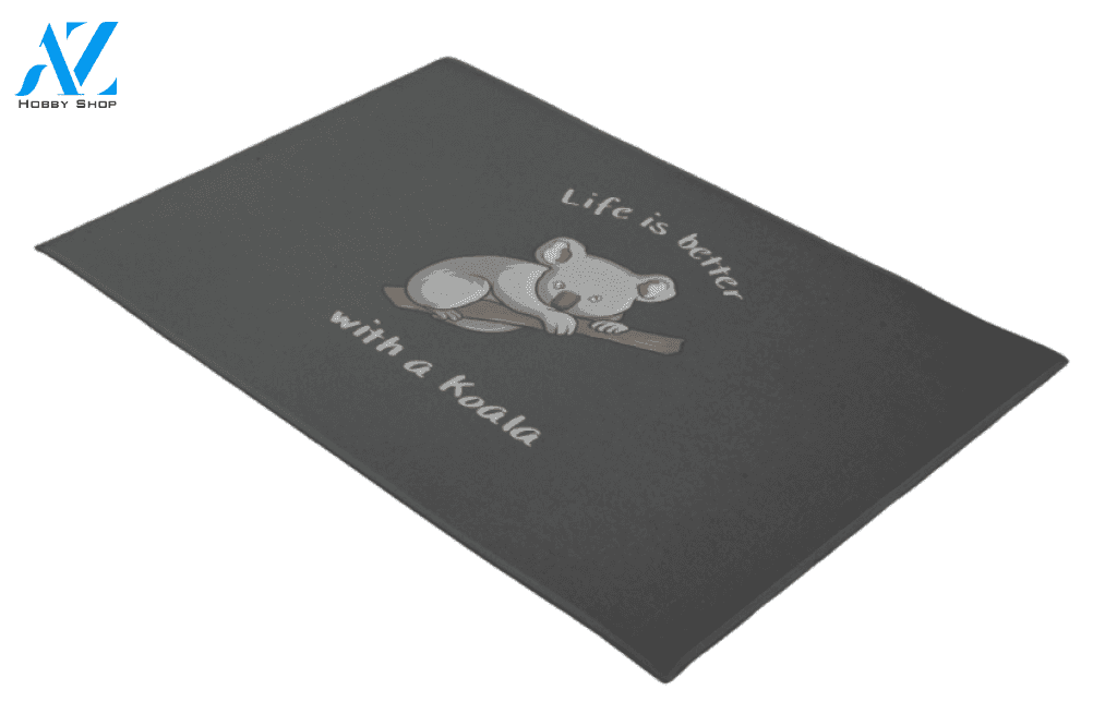 Life Is Better With Koala Doormat Indoor and Outdoor Mat Entrance Rug Sweet Home Decor Housewarming Gift Gift for Koala Lovers Wildlife Animals Lovers