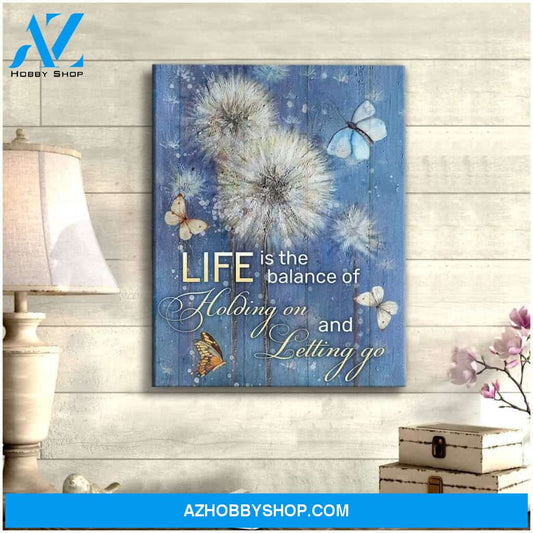Life Is Butterfly Purple Wall Art Canvas
