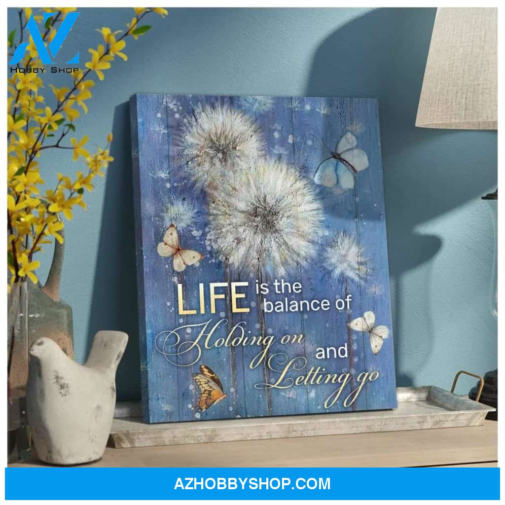 Life Is Butterfly Purple Wall Art Canvas