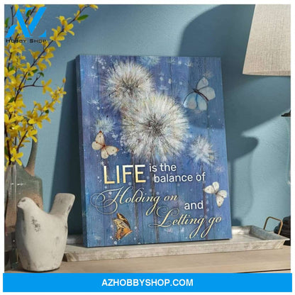 Life Is Butterfly Purple Wall Art Canvas
