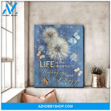 Zalooo Life Is Butterfly Purple Wall Art Canvas