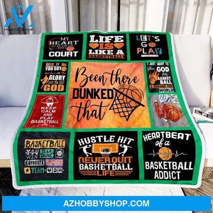 Life Is Like A Basketball Fleece Blanket Home Decor Bedding Couch Sofa Soft And Comfy Cozy Gift For Family Friend Gift For Basketball Lover