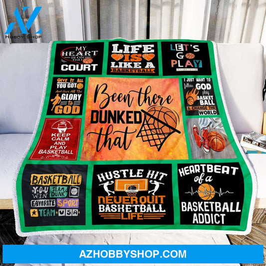 Life Is Like A Basketball Fleece Blanket Home Decor Bedding Couch Sofa Soft And Comfy Cozy Gift For Family Friend Gift For Basketball Lover