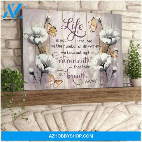 Zalooo Life Is Not Measured Butterfly Wall Art Canvas