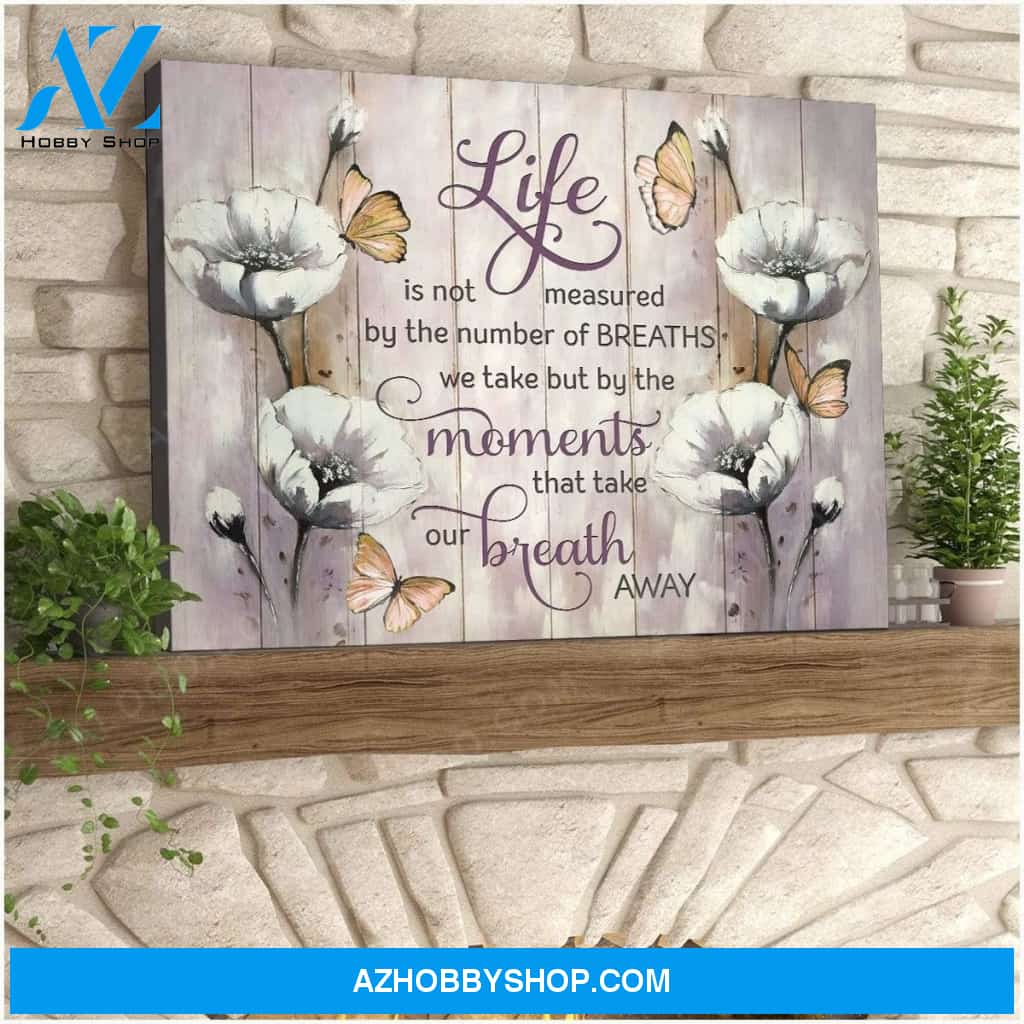 Zalooo Life Is Not Measured Butterfly Wall Art Canvas