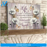 Zalooo Life Is Not Measured Butterfly Wall Art Canvas