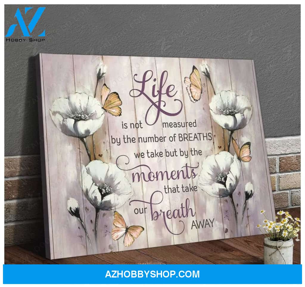 Zalooo Life Is Not Measured Butterfly Wall Art Canvas