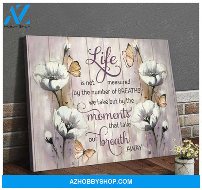 Zalooo Life Is Not Measured Butterfly Wall Art Canvas