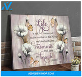 Zalooo Life Is Not Measured Butterfly Wall Art Canvas