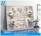 Zalooo Life Is Not Measured Butterfly Wall Art Canvas