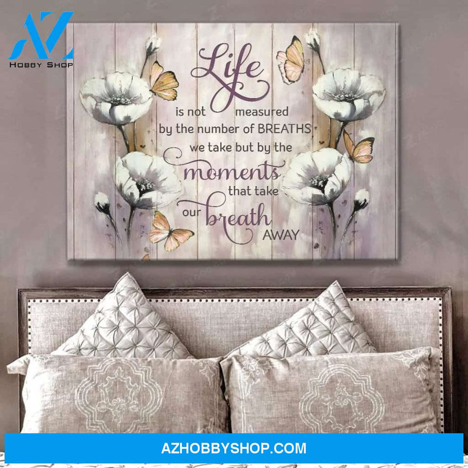 Zalooo Life Is Not Measured Butterfly Wall Art Canvas