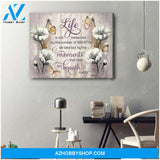Zalooo Life Is Not Measured Butterfly Wall Art Canvas