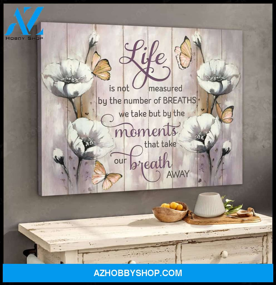 Zalooo Life Is Not Measured Butterfly Wall Art Canvas