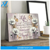 Zalooo Life Is Not Measured Butterfly Wall Art Canvas