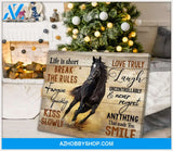 Life Is Short Horse Wall Matte Canvas Christmas Wall Art