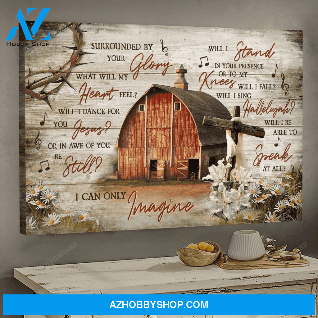 Life On Farm I Can Only Imagine Cross Scarf Poster Canvas Wall Decor Visual Art