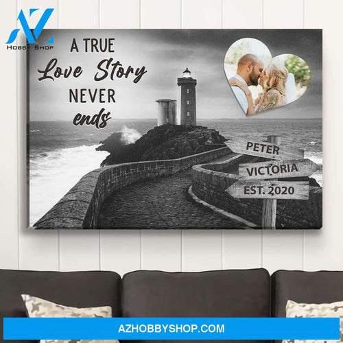 Lighthouse - Personalized Custom Name Canvas