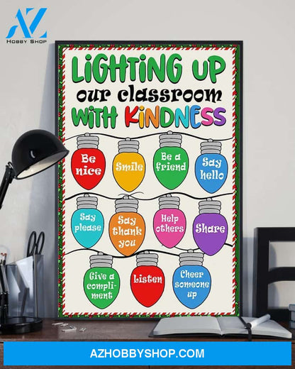 Teacher Classroom Canvas Lighting Up Our Classroom, Student Wall Art Back to School Gift for Teacher
