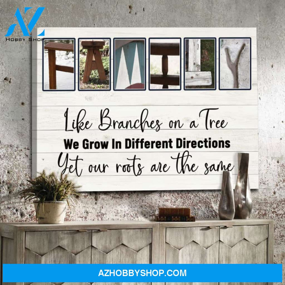 Like Branches On Tree Different Directions But Same Root Family Name Canvas