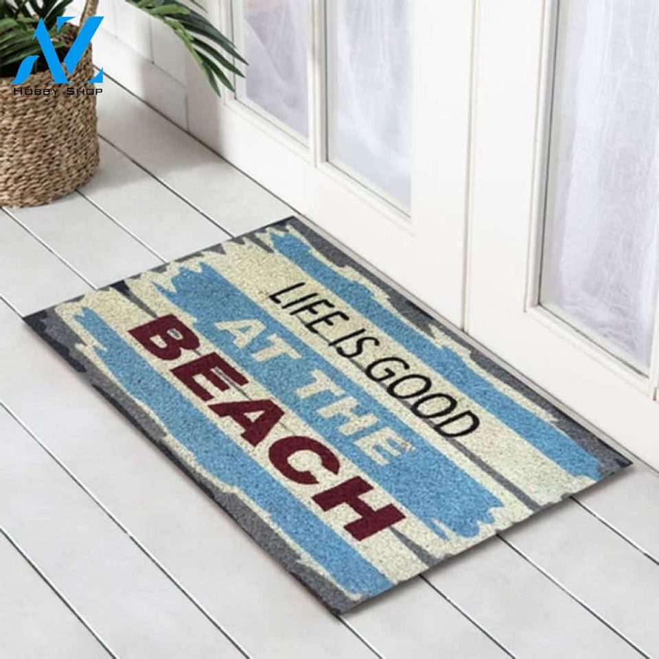 Like Is Good At The Beach Doormat Doormat Warm House Gift Welcome Mat Gift for Friend Family