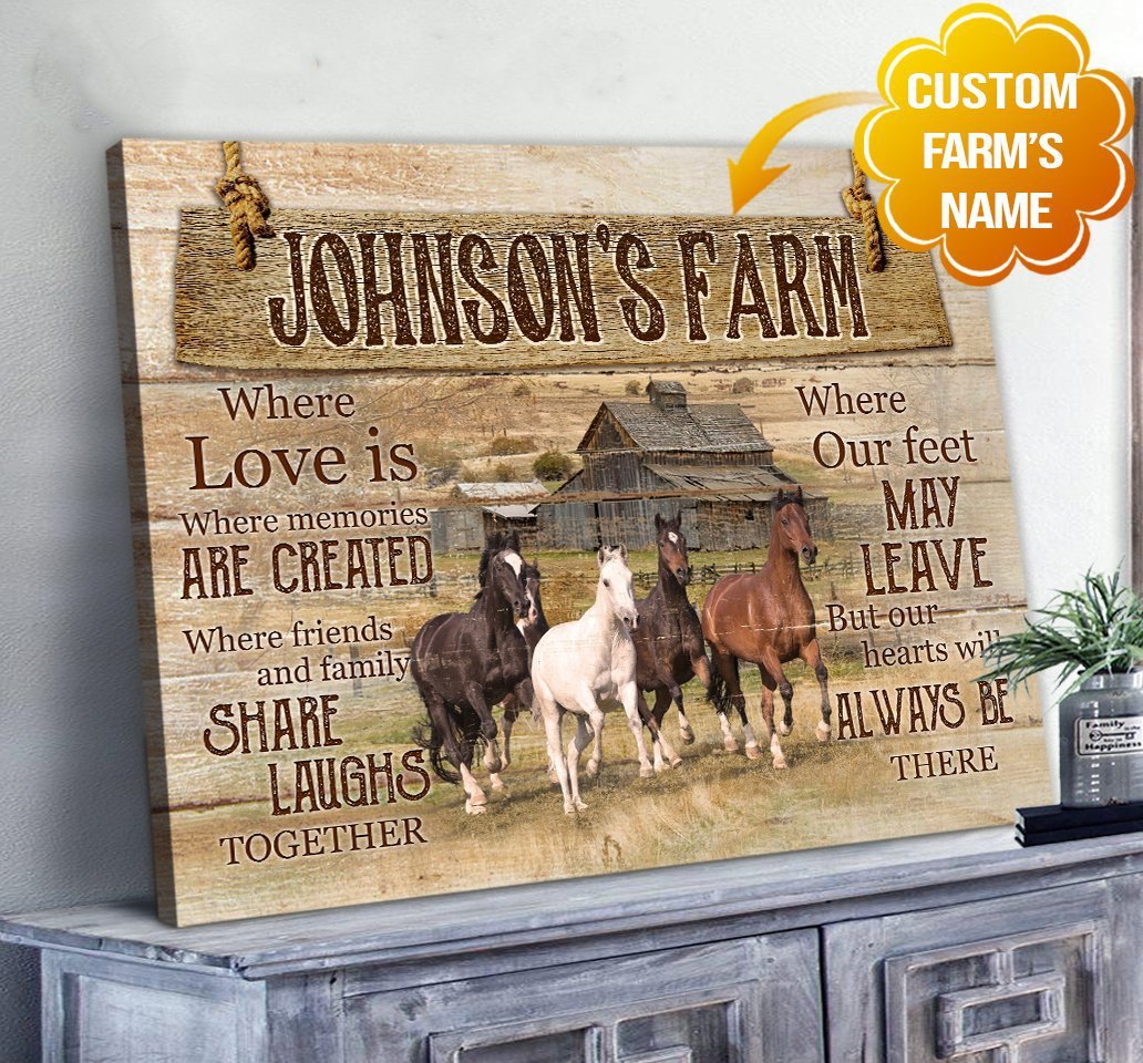 Rustic Horses Canvas And Poster, Canvas Wall Art, Wall Decor Visual Art