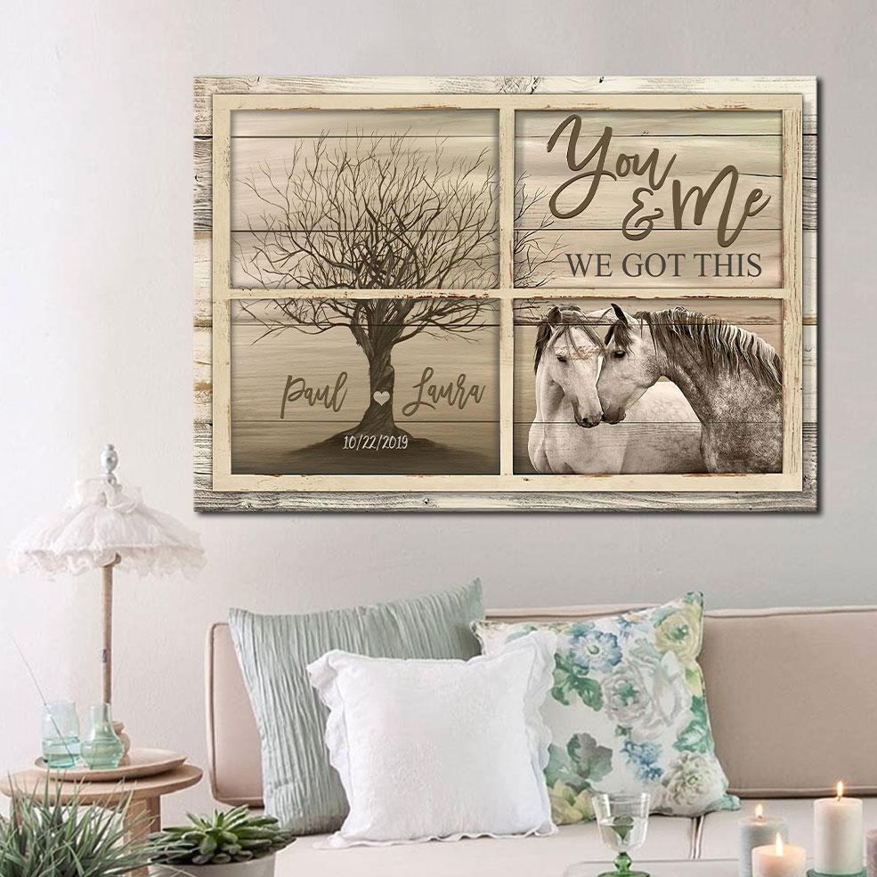 Horse You And Me We Got This Horses Canvas And Poster, Canvas Painting, Wall Decor Visual Art