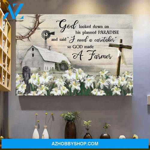 Lily field Farm - God looked down on his planned paradise - Jesus Landscape Canvas Prints - Wall Art