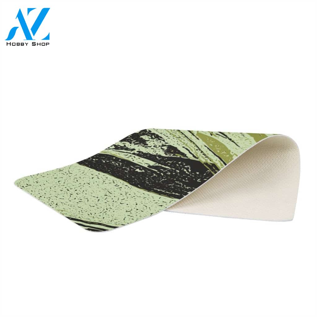 Lime Cream, Pickled Pepper & Meteorite Rectangular Doormat