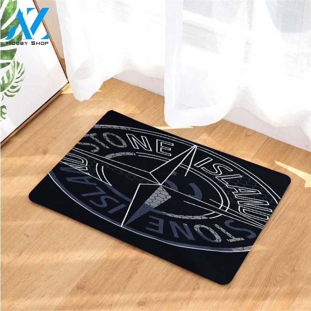 line dash stone island logo doormats