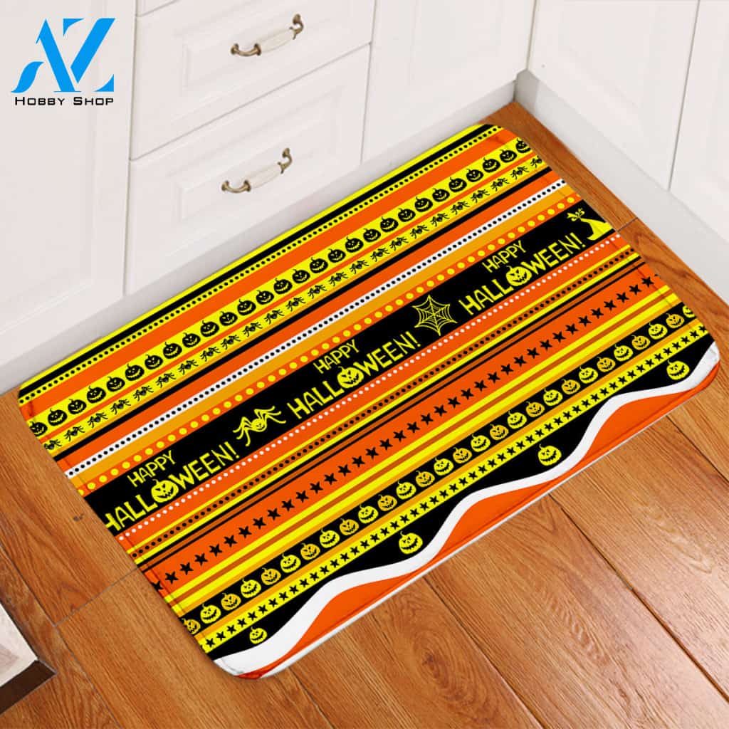 Line Decoration Halloween Door Mat