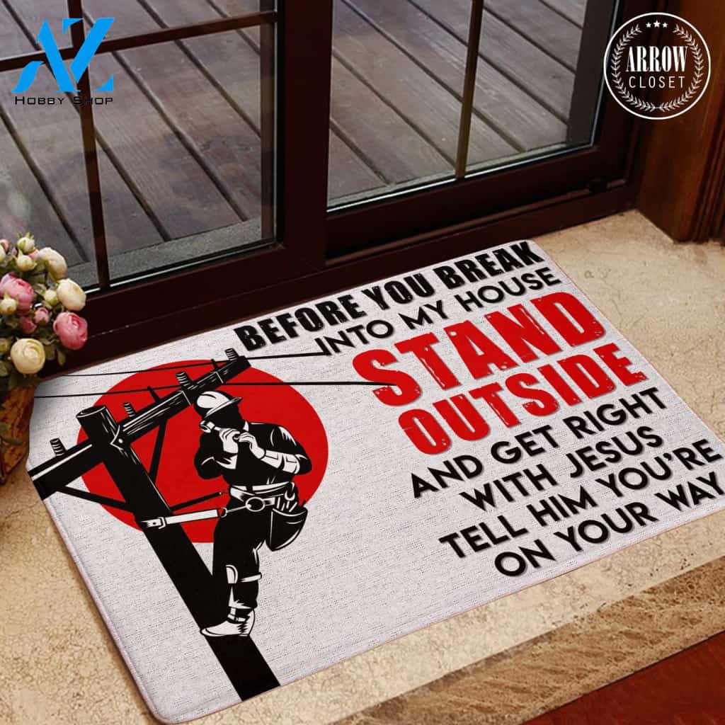 Lineman - Before you break into my house Doormat
